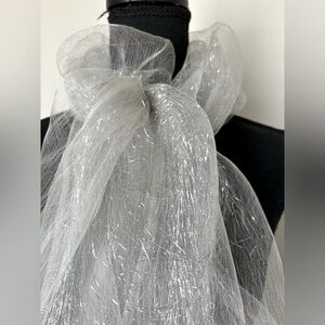 Vintage Luxury Silk & Lurex Unique Bubble Scarf Hand Made in India